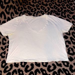 Heart & Hips White V-neck Tshirt